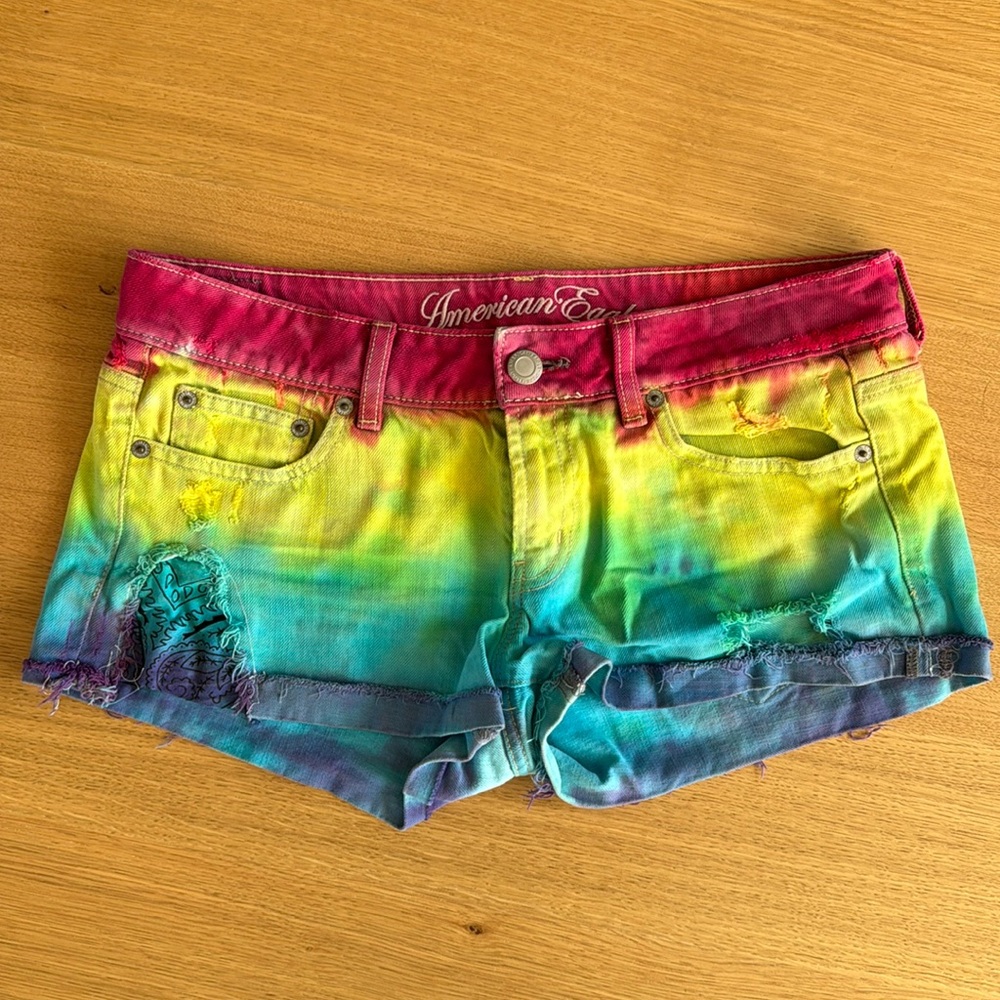 Hand dyed AE low rise shorts